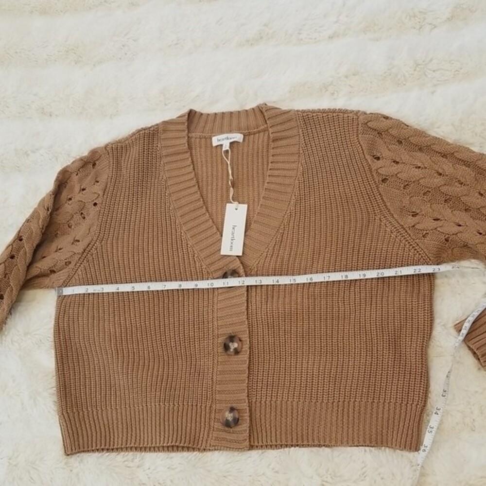 NWT Heartloom Naomi Cardigan- Anthropologie brand, size L, color camel - Picture 15 of 16